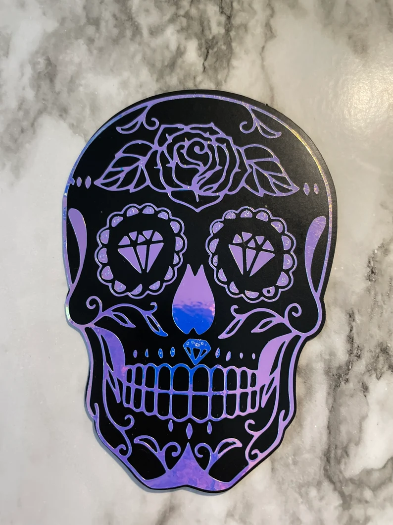 Sugar Skull Day of the Dead Magnets | Halloween Skull Magnets image 8