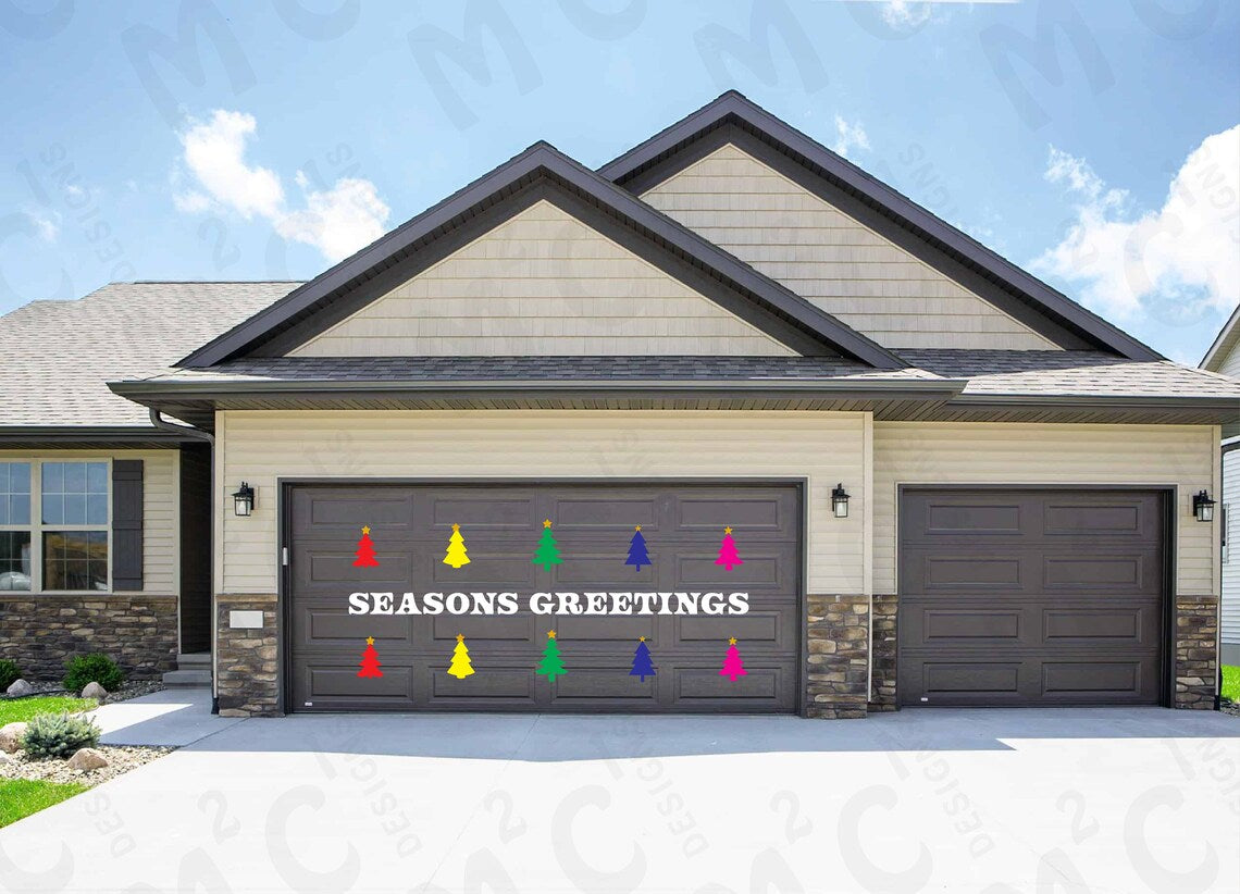 Seasons Greetings Garage Magnets, Fir Trees, Christmas trees image 2