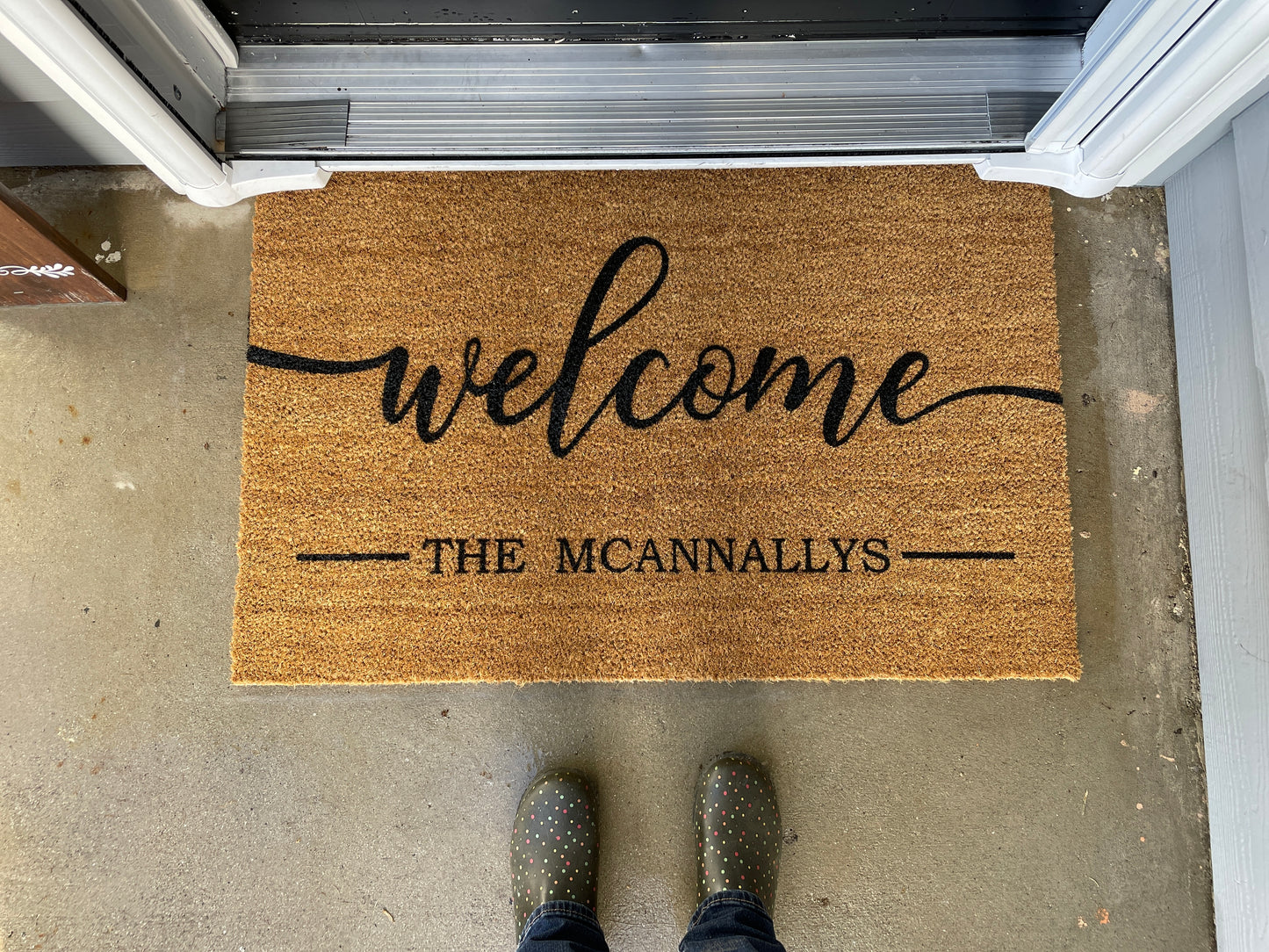 PERSONALIZED Large Family Door mat | Outdoor Home Decor | Family Door mat image 1