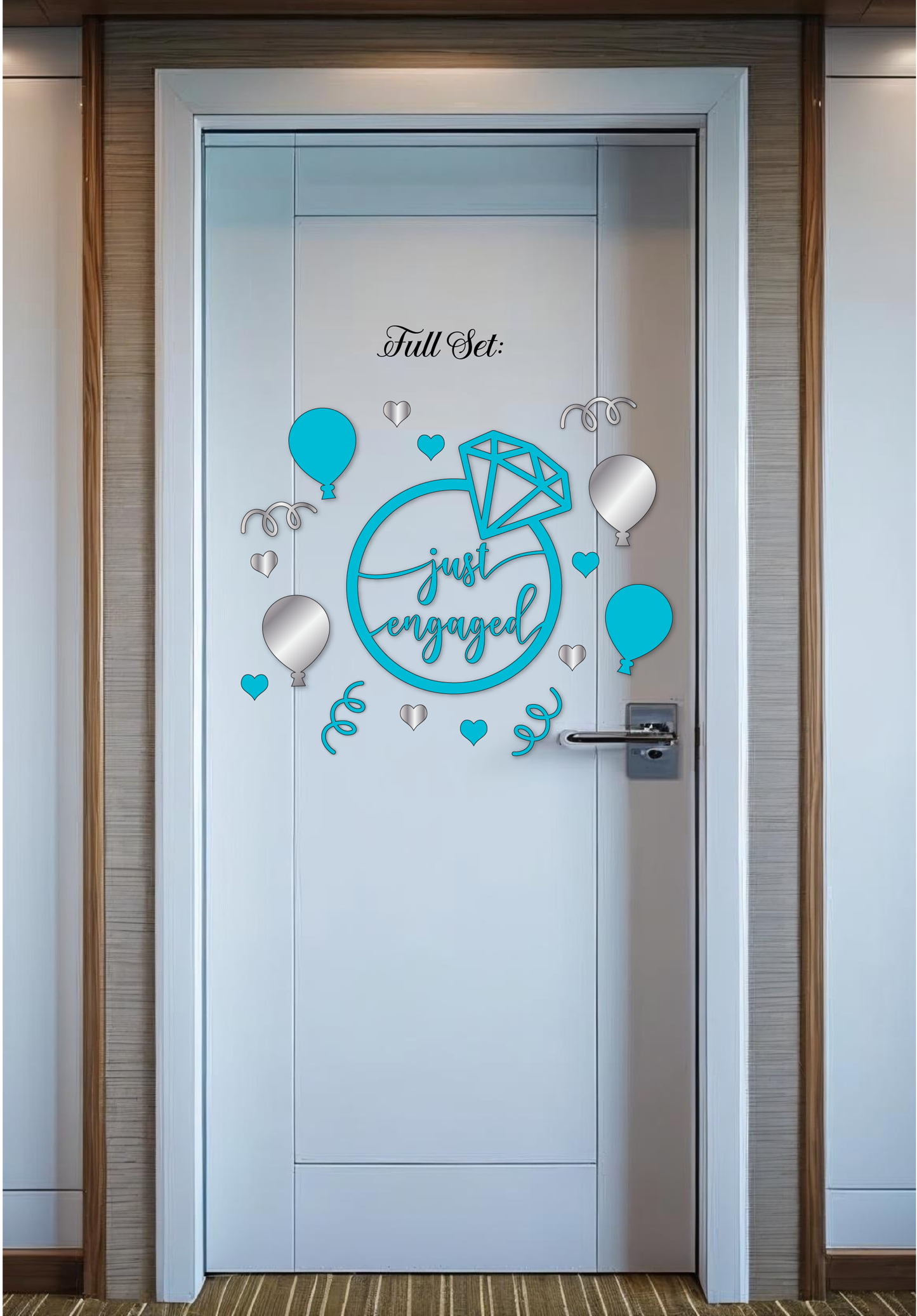 Just Engaged Cruise Door Magnet Set: Diamond Ring Cabin Decor