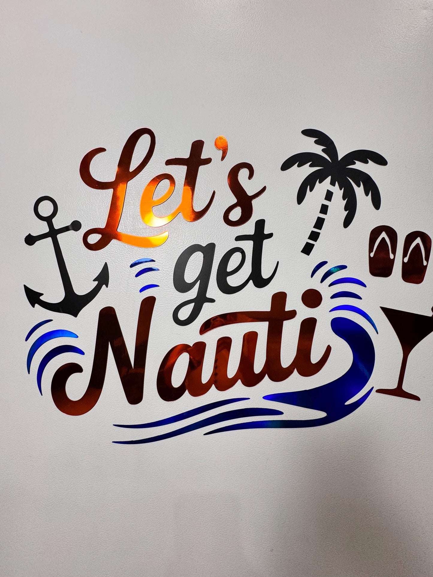 Let's Get Nauti β Cruise Ship Door Magnet | Funny Nautical Cabin Decor