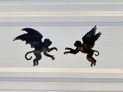 Halloween Flying Monkeys Garage Door Magnets: Flying Monkeys Beware Silhouette Set