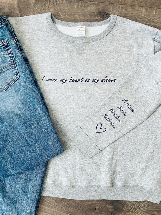I wear my heart on my sleeve sweatshirt image 0