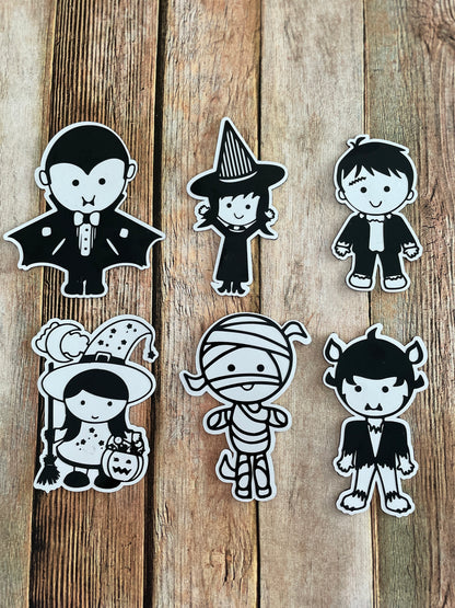 Halloween Fridge Magnet Set Pack of 6 / Halloween Party Decoration image 0