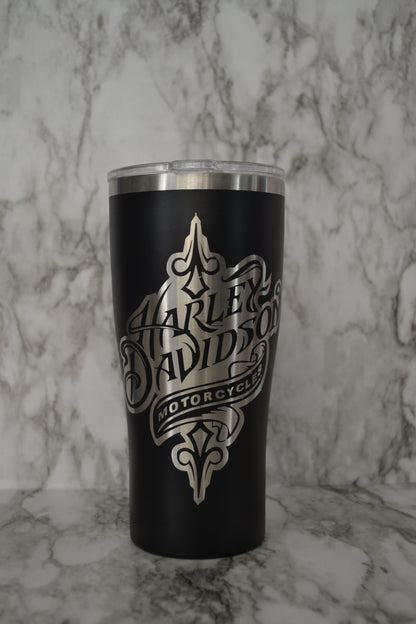 Harley-Davidson engraved tumbler, Motorcycle Tumbler, Biker water bottle image 6