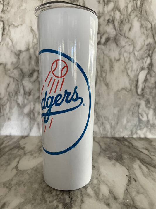 Personalized Los Angeles Dodgers Baseball 20 oz tumbler image 0