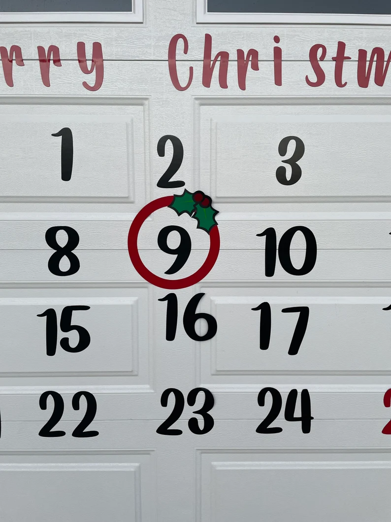 Christmas Countdown Magnetic Numbers | Reusable | Merry Christmas sign image 8