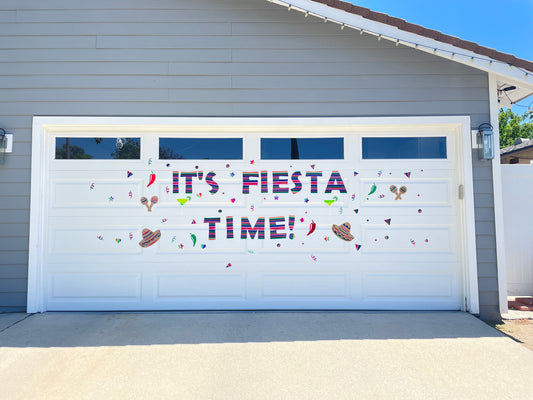 It's Fiesta Time Garage Door Magnets, Outdoor Decorations, Serape pattern decor image 0