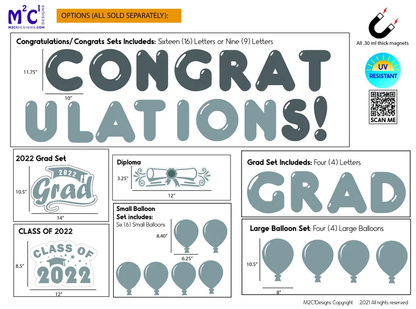 Class of 2022 signs, Reusable Graduation sign, yard signs, garage door decor image 2