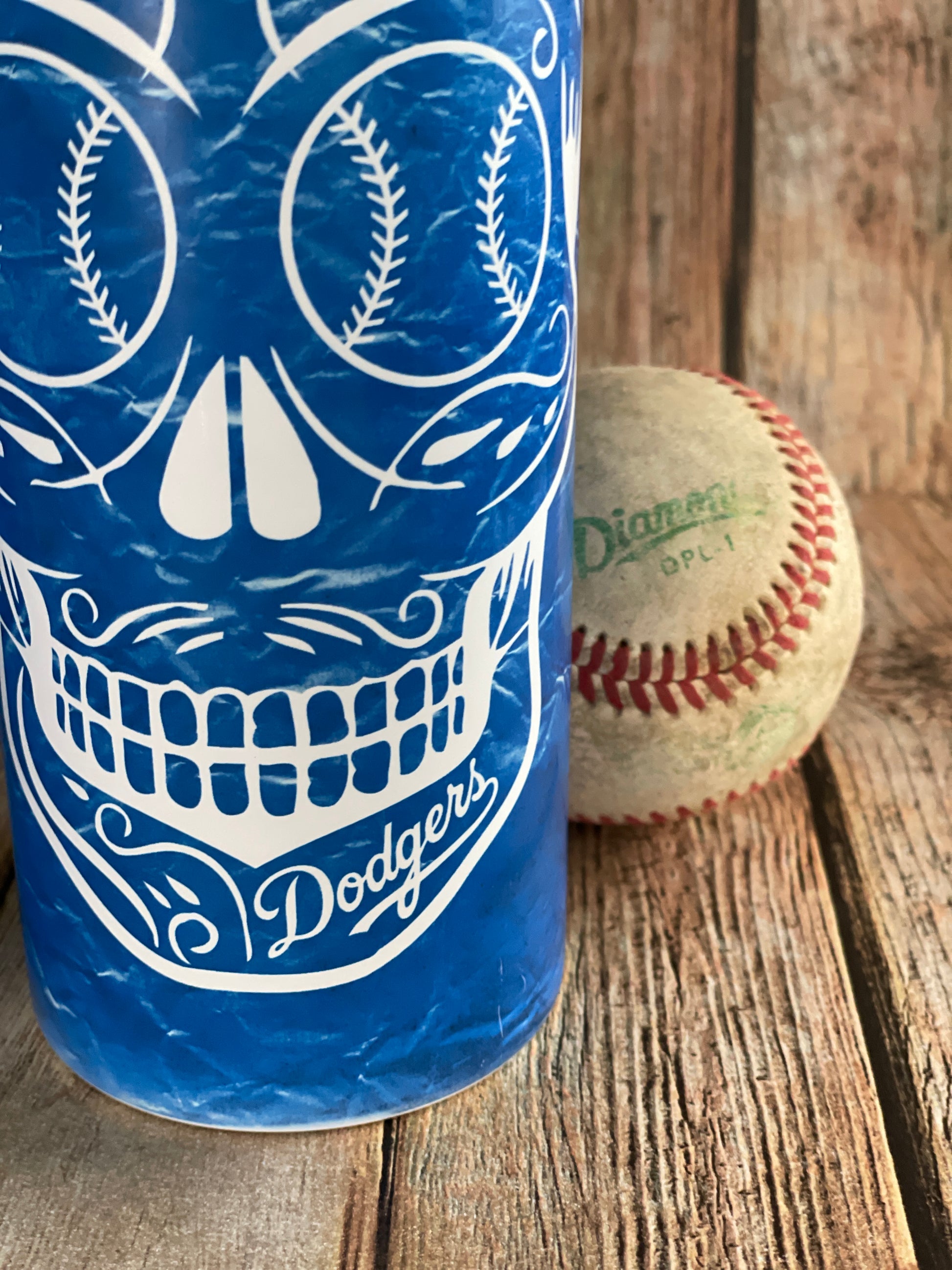 Sugar Skull Los Angeles Dodgers Baseball 20 oz tumbler image 6