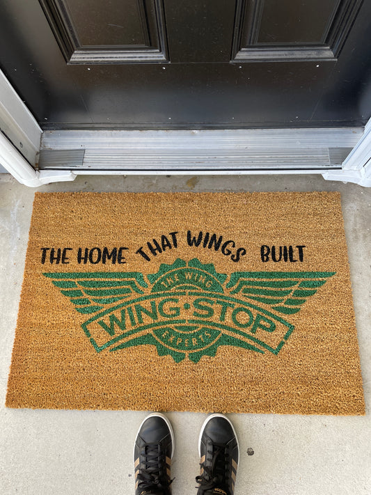 Wingstop Door mat | Welcome Mat | Home the Wings Built image 0