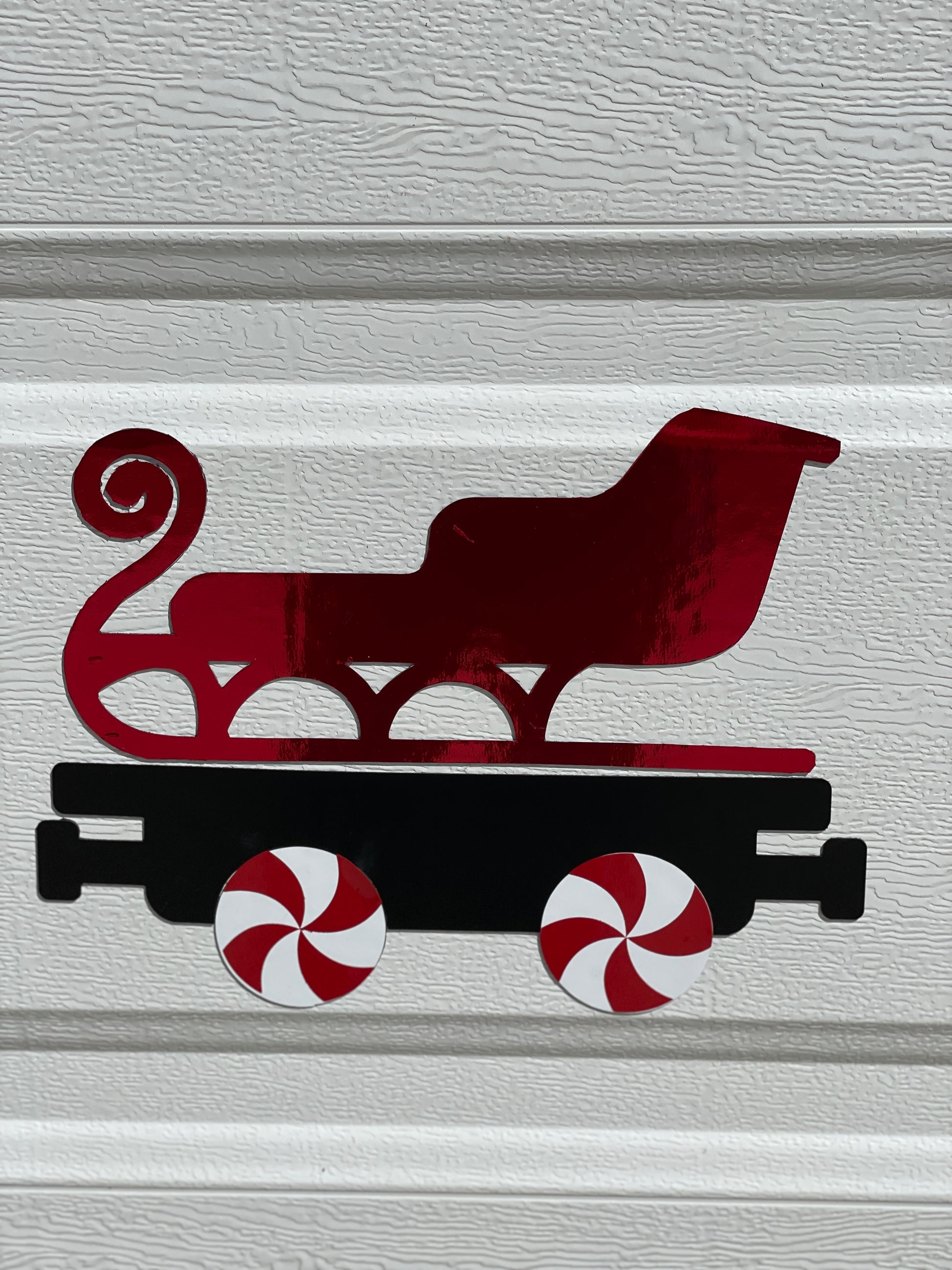 Santa's Train set with sled Magnet decorations | Garage Door | Train Set image 4