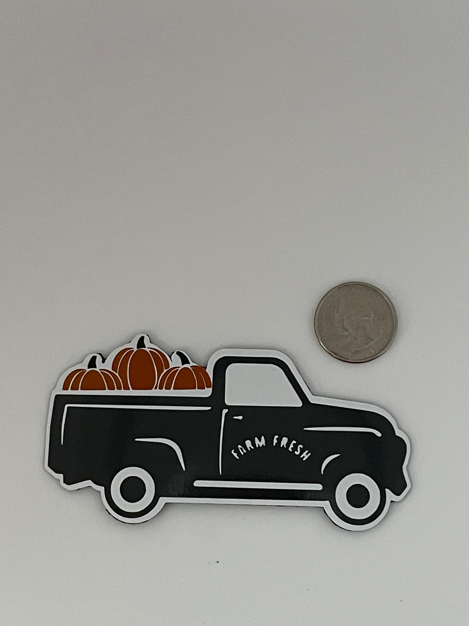 Vintage Truck full of Pumpkins Magnet | Farm Fresh Pumpkins Magnet image 5