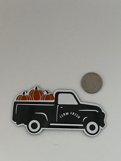 Vintage Truck full of Pumpkins Magnet | Farm Fresh Pumpkins Magnet image 5