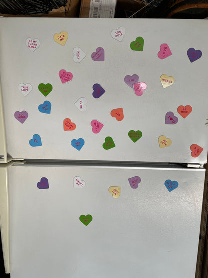 Personalized Fridge Magnets Conversation Candy Hearts | SweetHeart Magnets image 4