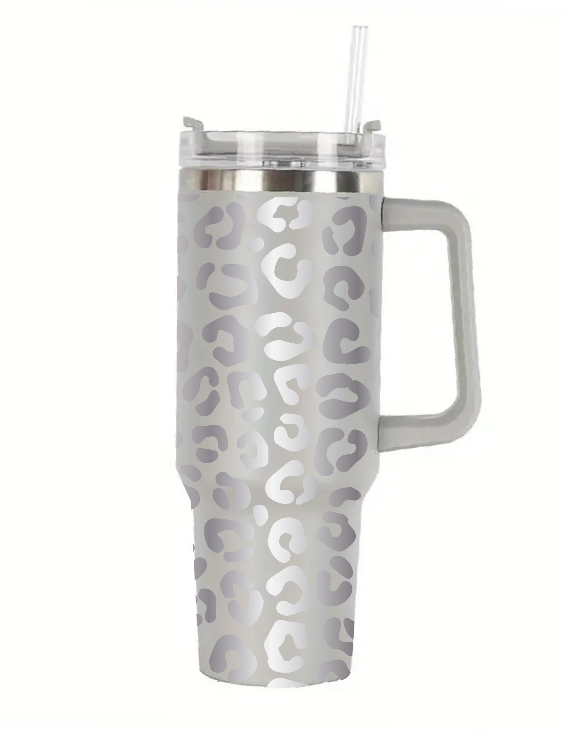Engraved Leopard Cheetah Stanley Dupe 40oz tumbler, Personalized with name image 7
