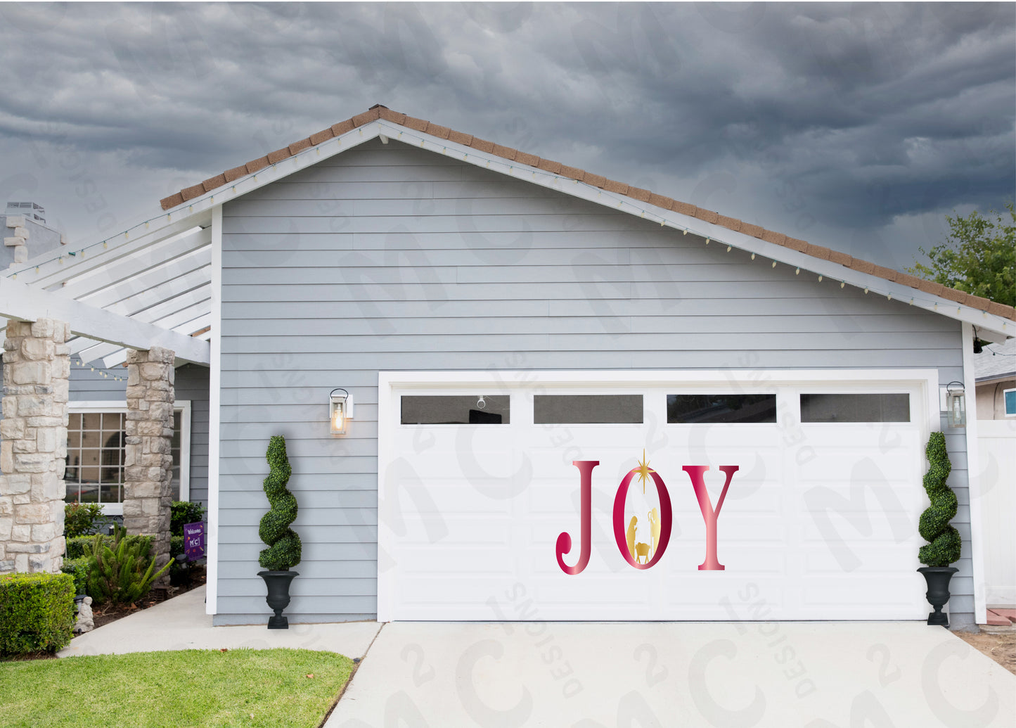 JOY Nativity garage door magnets, Peace sign, Outdoor decorations image 2