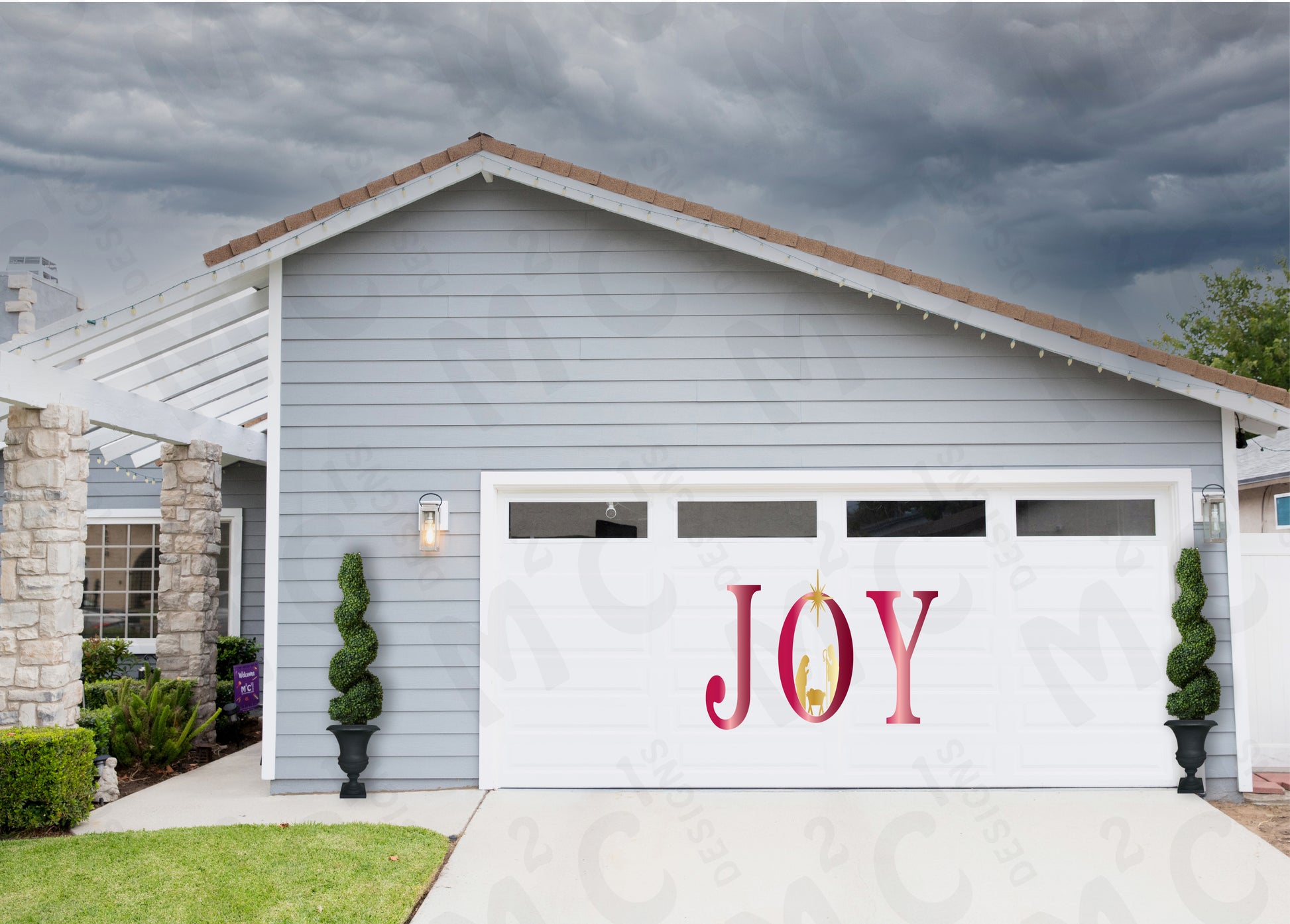 JOY Nativity garage door magnets, Peace sign, Outdoor decorations image 2