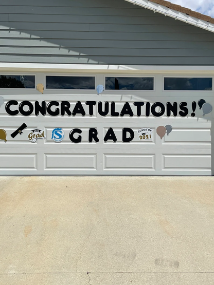 Class of 2022 signs, Reusable Graduation sign, yard signs, garage door decor image 9
