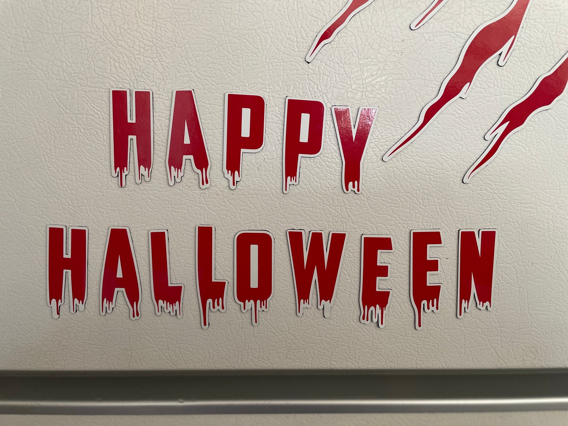 Bloody Happy Halloween Red Fridge Magnets | Reusable decorations image 2