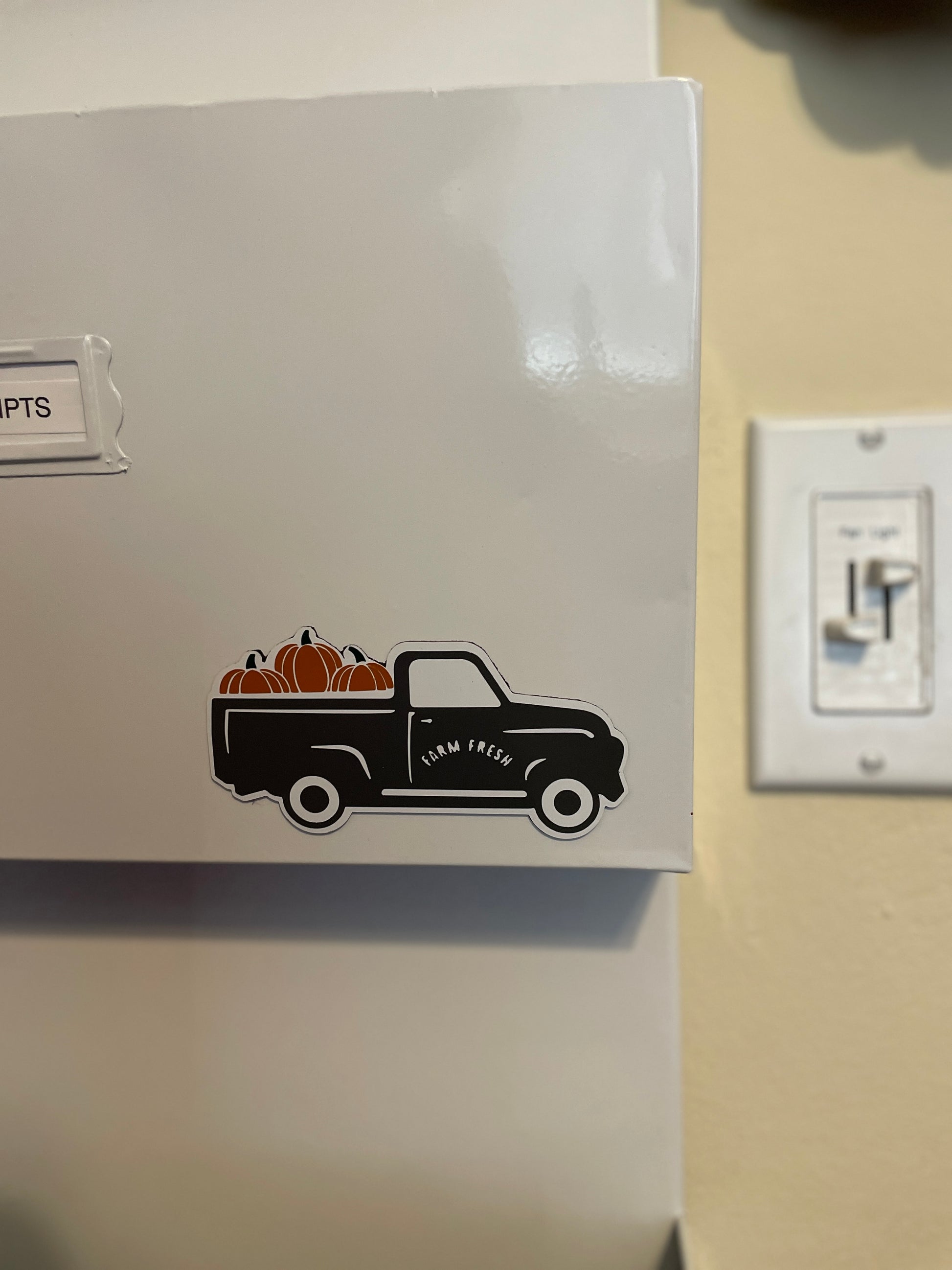 Vintage Truck full of Pumpkins Magnet | Farm Fresh Pumpkins Magnet image 4