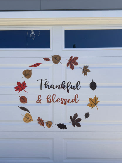 Thankful & Blessed Garage Door Magnet Wreath, photo 4 of 12