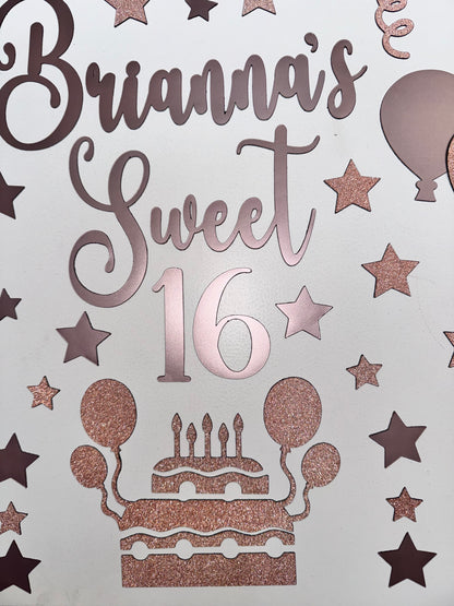 Personalized Sweet 16 Cruise Door Magnet, Birthday Cabin Decor