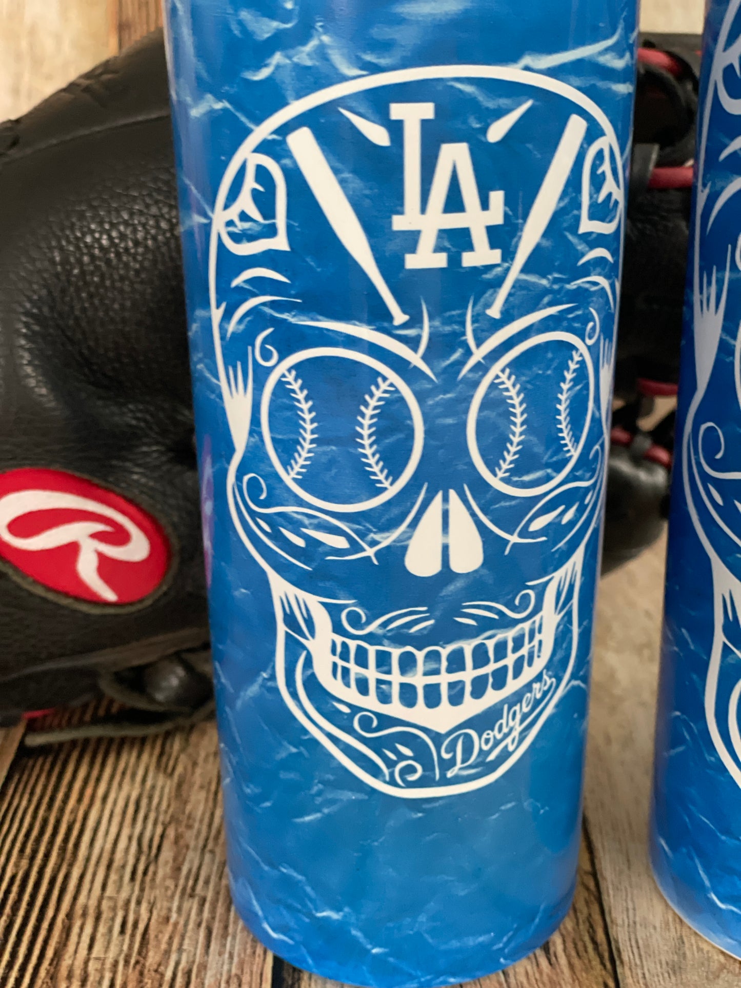 Sugar Skull Los Angeles Dodgers Baseball 20 oz tumbler image 5