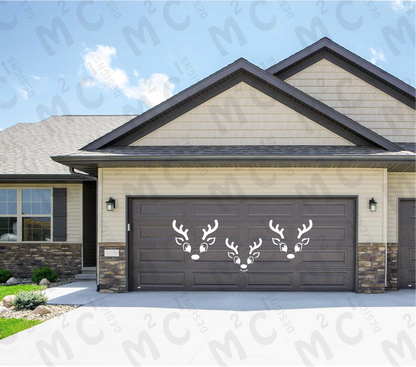 Christmas Reindeer Faces magnets for the garage door. Family of Reindeer image 3