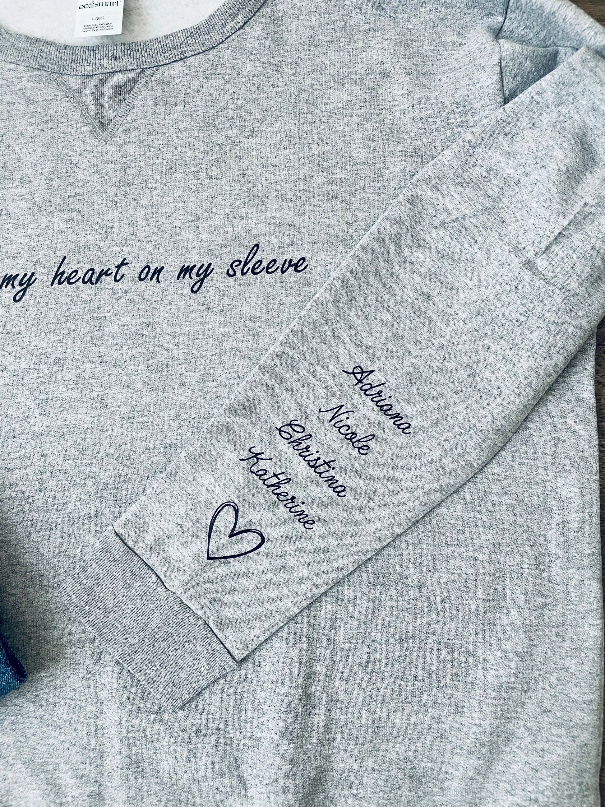 I wear my heart on my sleeve sweatshirt image 1