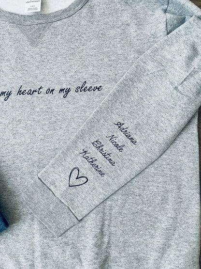 I wear my heart on my sleeve sweatshirt image 1
