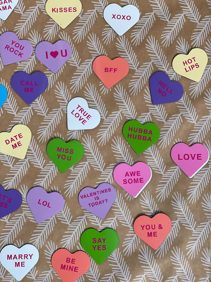 Personalized Fridge Magnets Conversation Candy Hearts | SweetHeart Magnets image 3