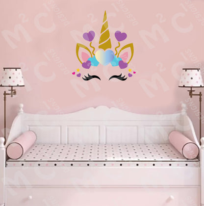 Princess Crown Personalized Name Wall Decal, filigree, large decal, gold, white, image 1