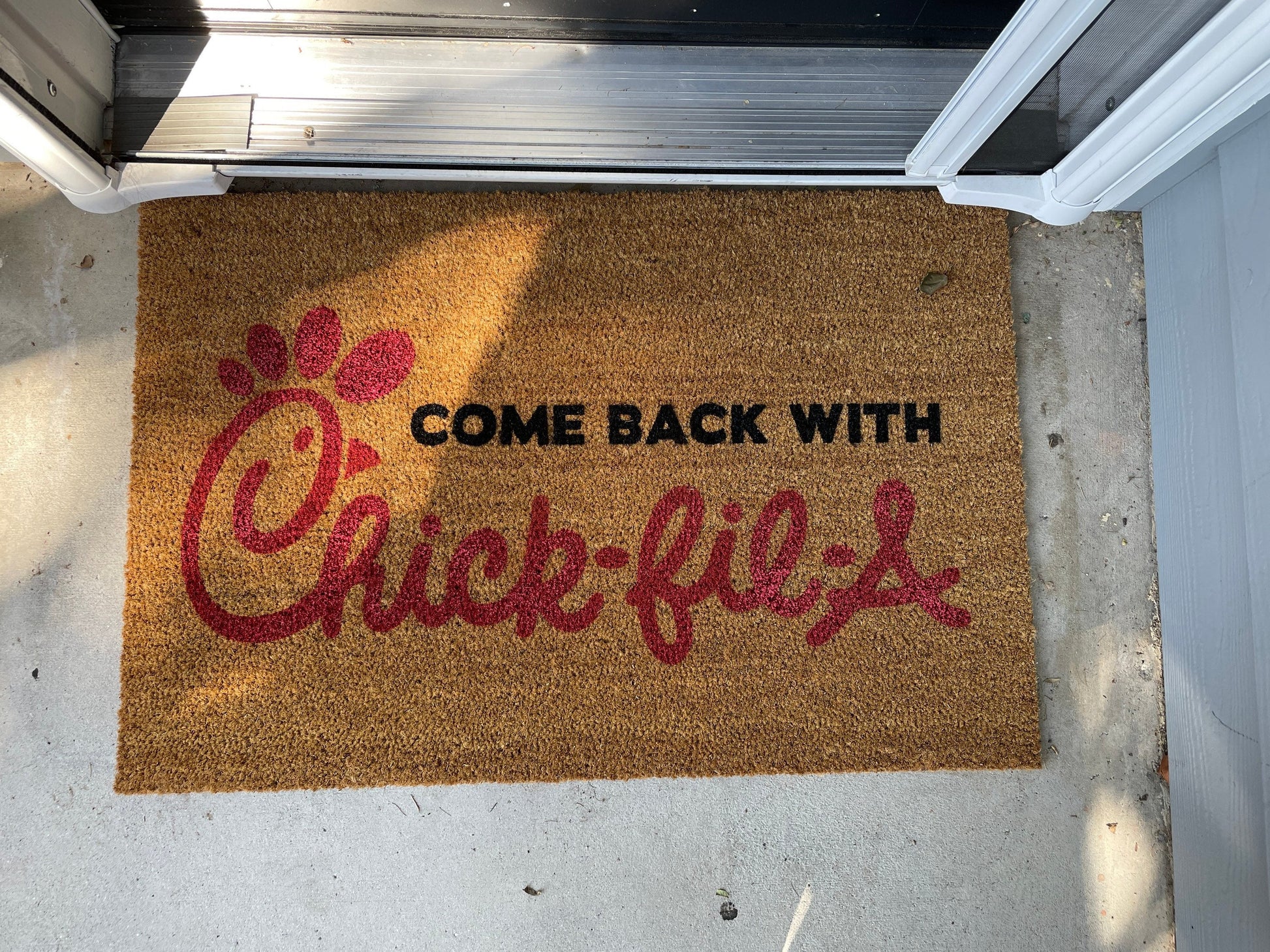 Come Back Chick-fil-A Door Mat | Welcome Mat | Funny Door Mat | Funny Gift image 1