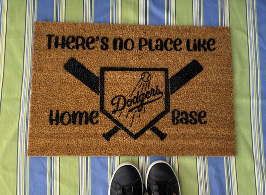 LA Dodgers There's no place like Home Base Doormat image 0