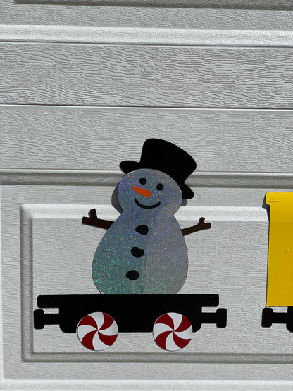 Santa's Train set with sled Magnet decorations | Garage Door | Train Set image 5