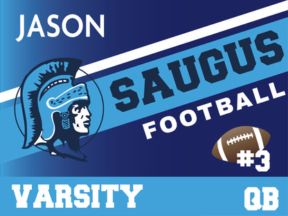 Personalized Saugus High School Football Yard sign image 1