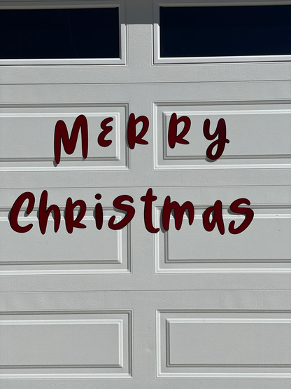 Merry Christmas Reusable Letters for the Garage door image 3