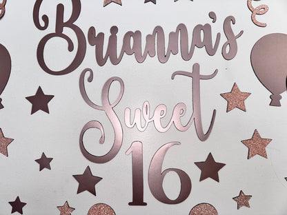 Personalized Sweet 16 Cruise Door Magnet, Birthday Cabin Decor