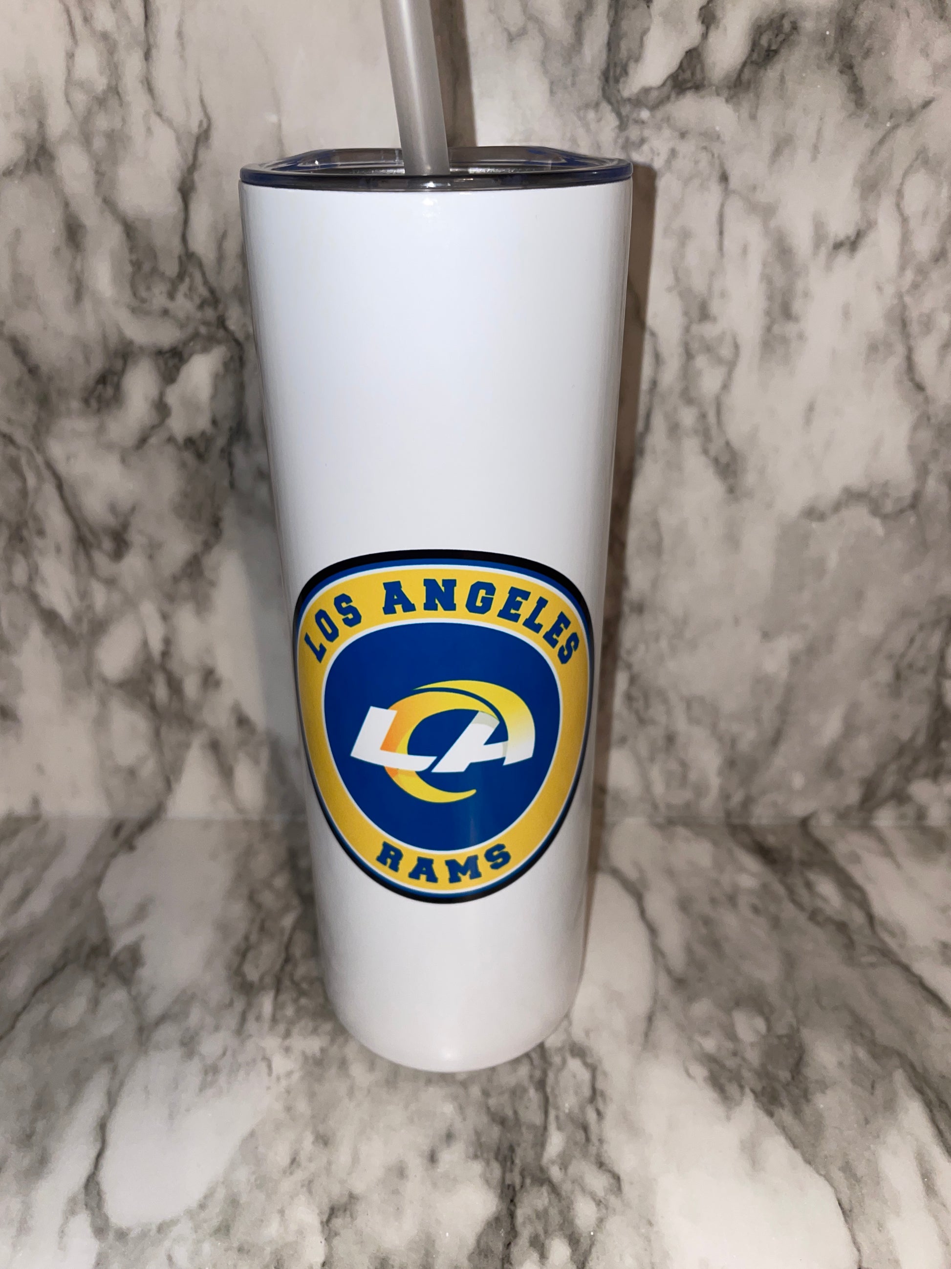 Los Angeles Rams Football 20/ 25 oz tumbler | Super Bowl Tumbler image 2