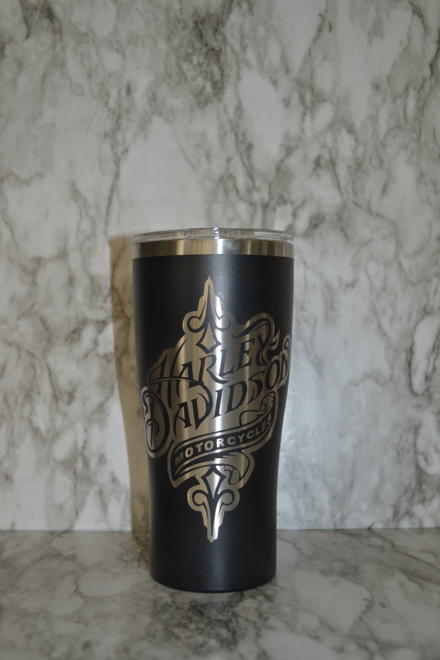 Harley-Davidson engraved tumbler, Motorcycle Tumbler, Biker water bottle image 8