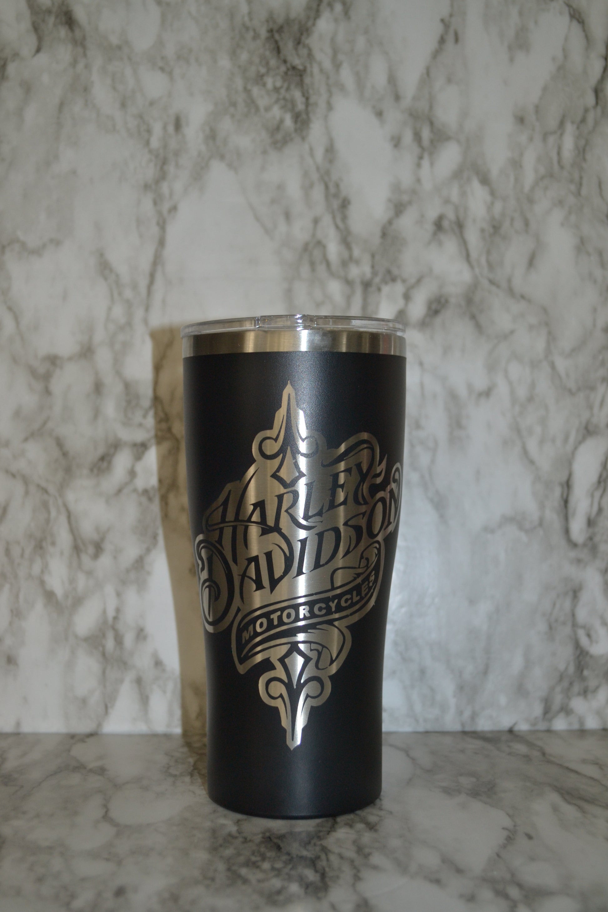 Harley-Davidson engraved tumbler, Motorcycle Tumbler, Biker water bottle image 8