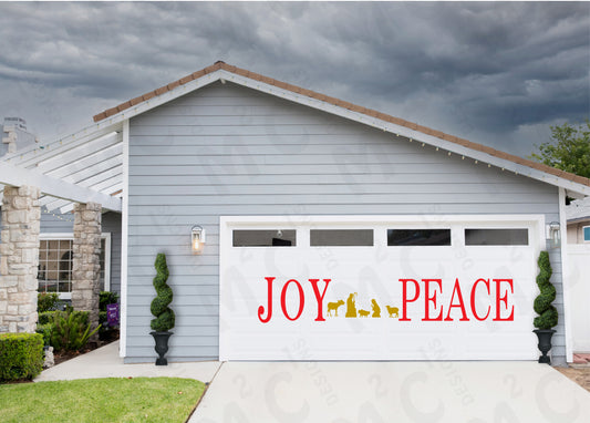 JOY Nativity garage door magnets, Peace sign, Outdoor decorations image 0