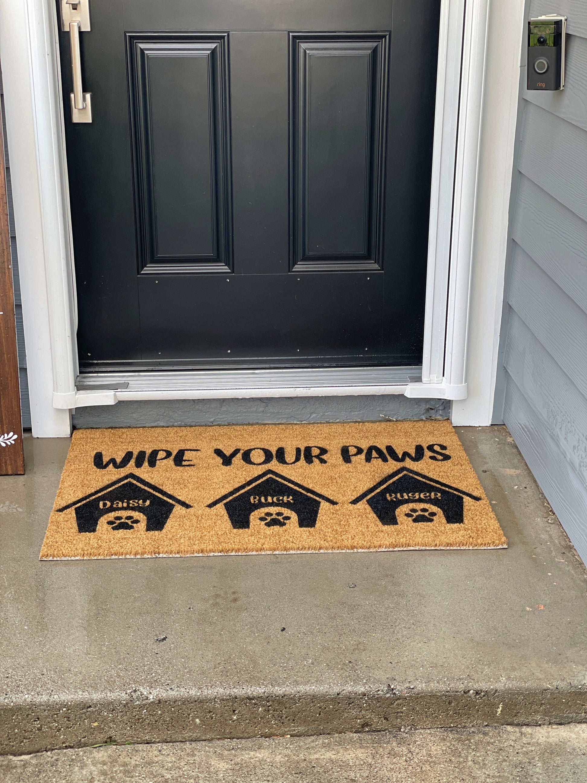 Personalized Wipe Your Paws Door Mat image 2