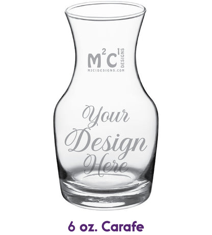Carafe Glass Etching, Bulk Order Glass Etching, Personalized Glass image 1