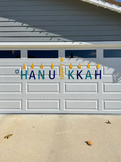 Happy Hanukkah Garage Door Magnets, Jewish Holiday Decorations, Star of David image 3