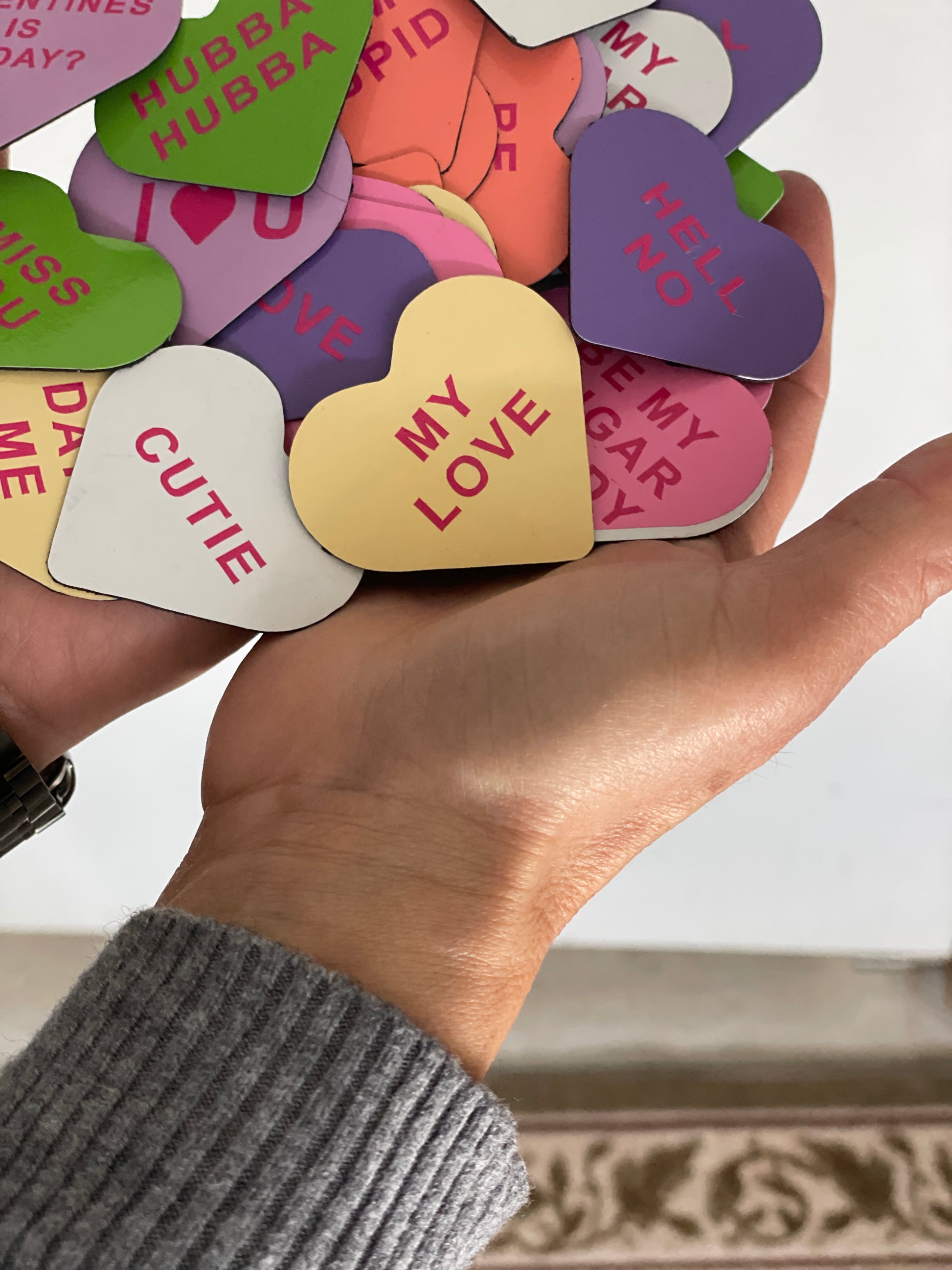 Personalized Fridge Magnets Conversation Candy Hearts | SweetHeart Magnets image 5