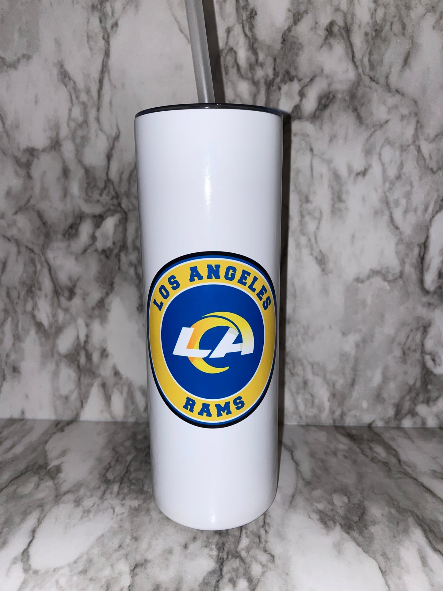 Los Angeles Rams Football 20/ 25 oz tumbler | Super Bowl Tumbler image 5