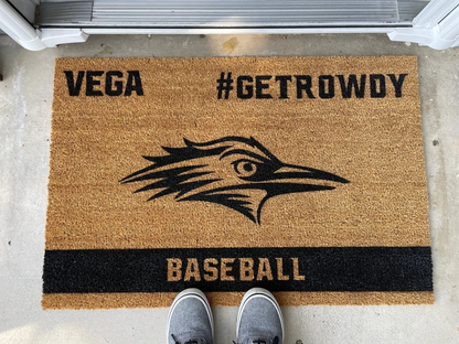 Roadrunners Baseball MSU Denver Door Mat | Welcome Mat | University Door Mat image 0
