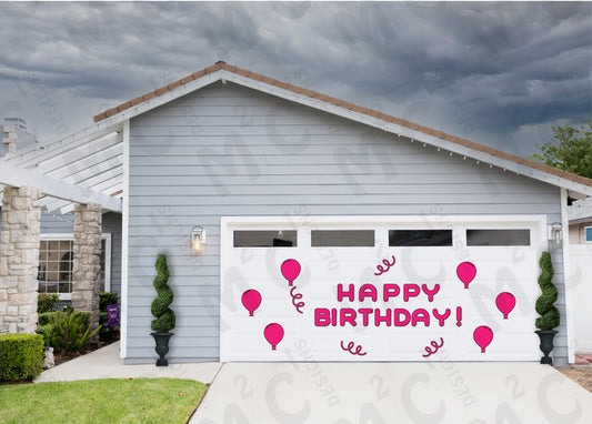Happy Birthday Assorted Colors garage door decorations | Garage Door Decor image 0